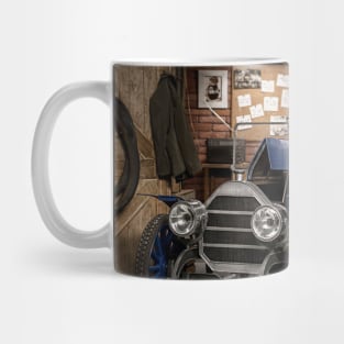 old car in the garage Mug